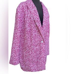 Jessica London Feminine Single Button Office Artsy Blazer Womens Size 32W NWT